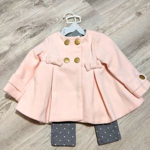 Tahari 3-6 month girls peacoat and pants
